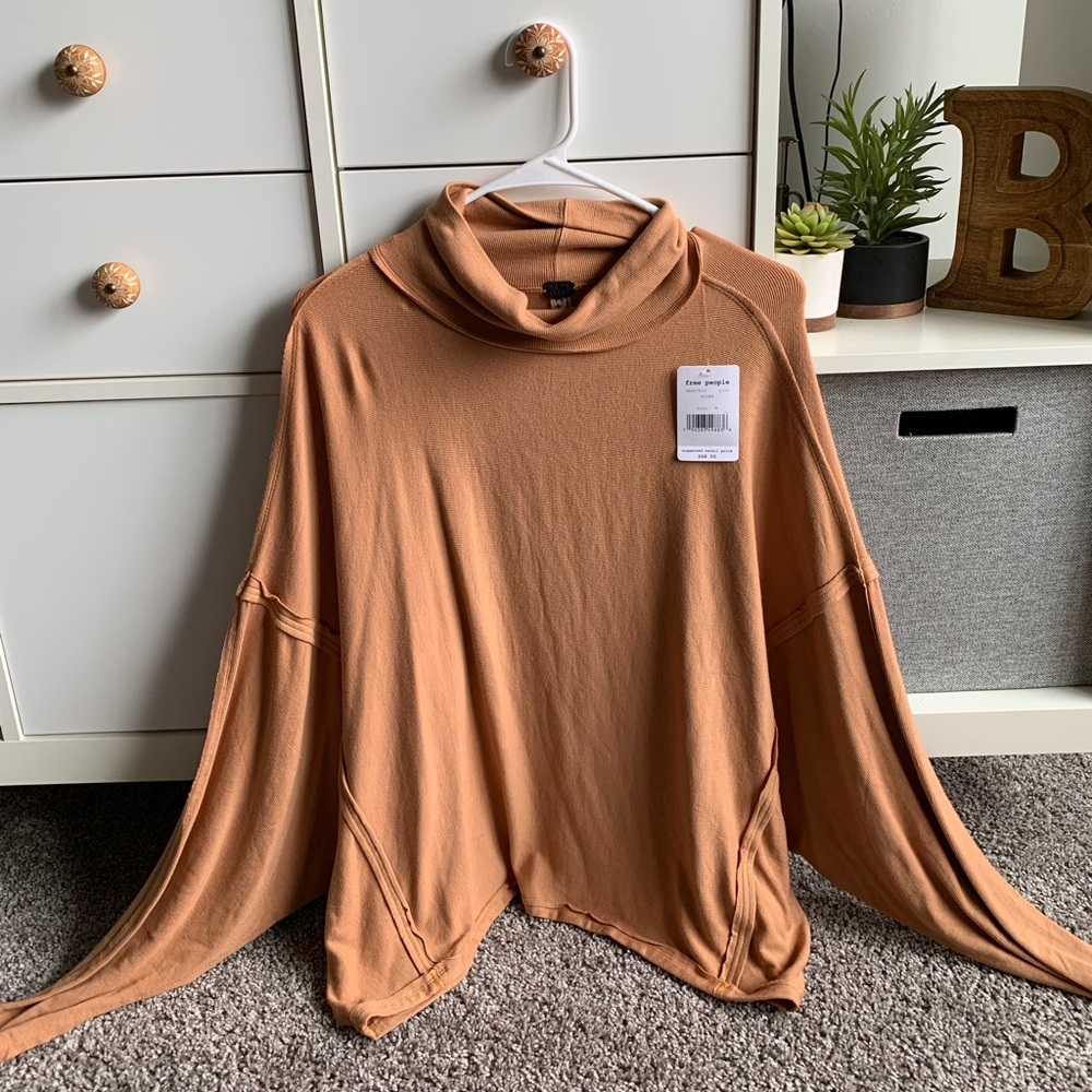 FREE PEOPLE dolman sleeve turtle neck top!